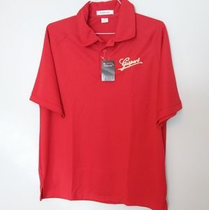 Featherlite Gispert collared red golf shirt NWT